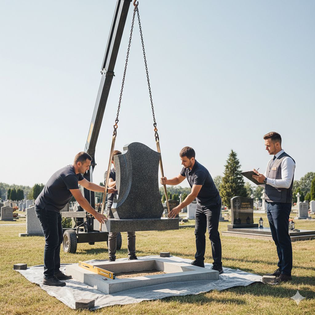 Как проходит установка гранитного памятника: пошаговая инструкция и контроль качества