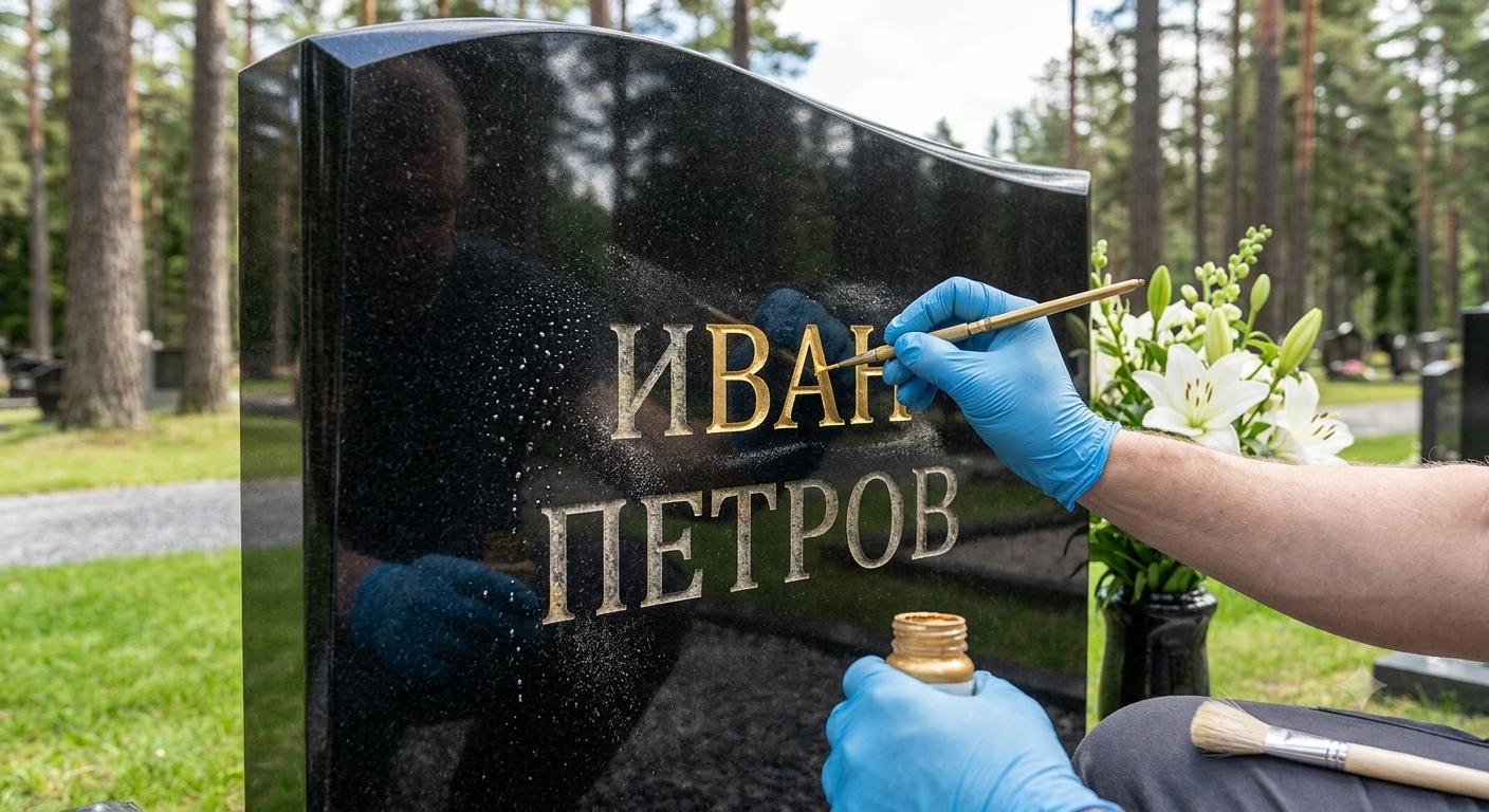 Реставрация памятников в Эстонии: чистка, шрифт, фундамент
